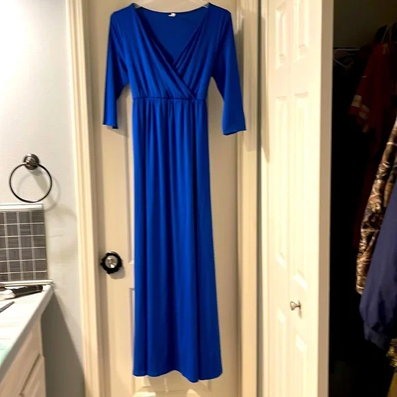 Royal blue maxi dress. Bought 3 years ago but never worn. - Picture 1 of 3